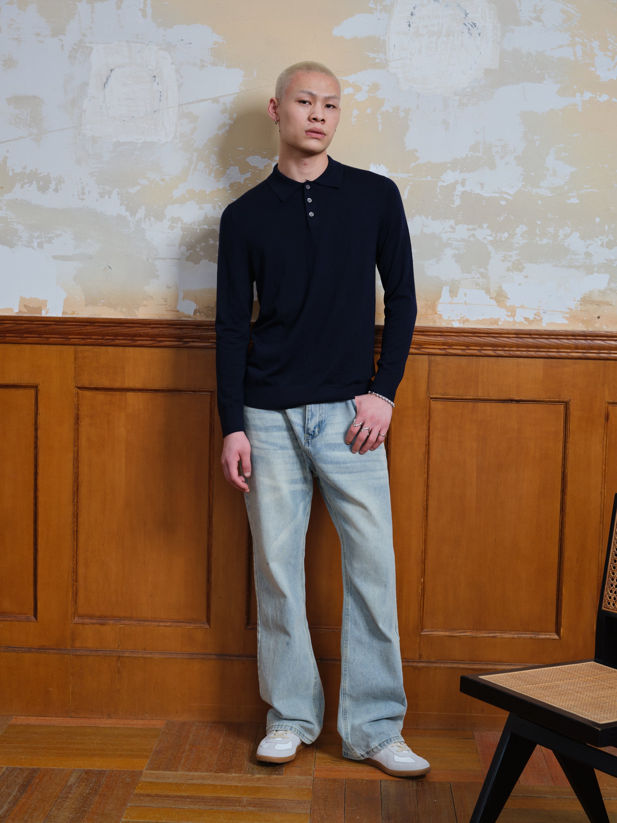 Merino Long Sleeve Polo-5