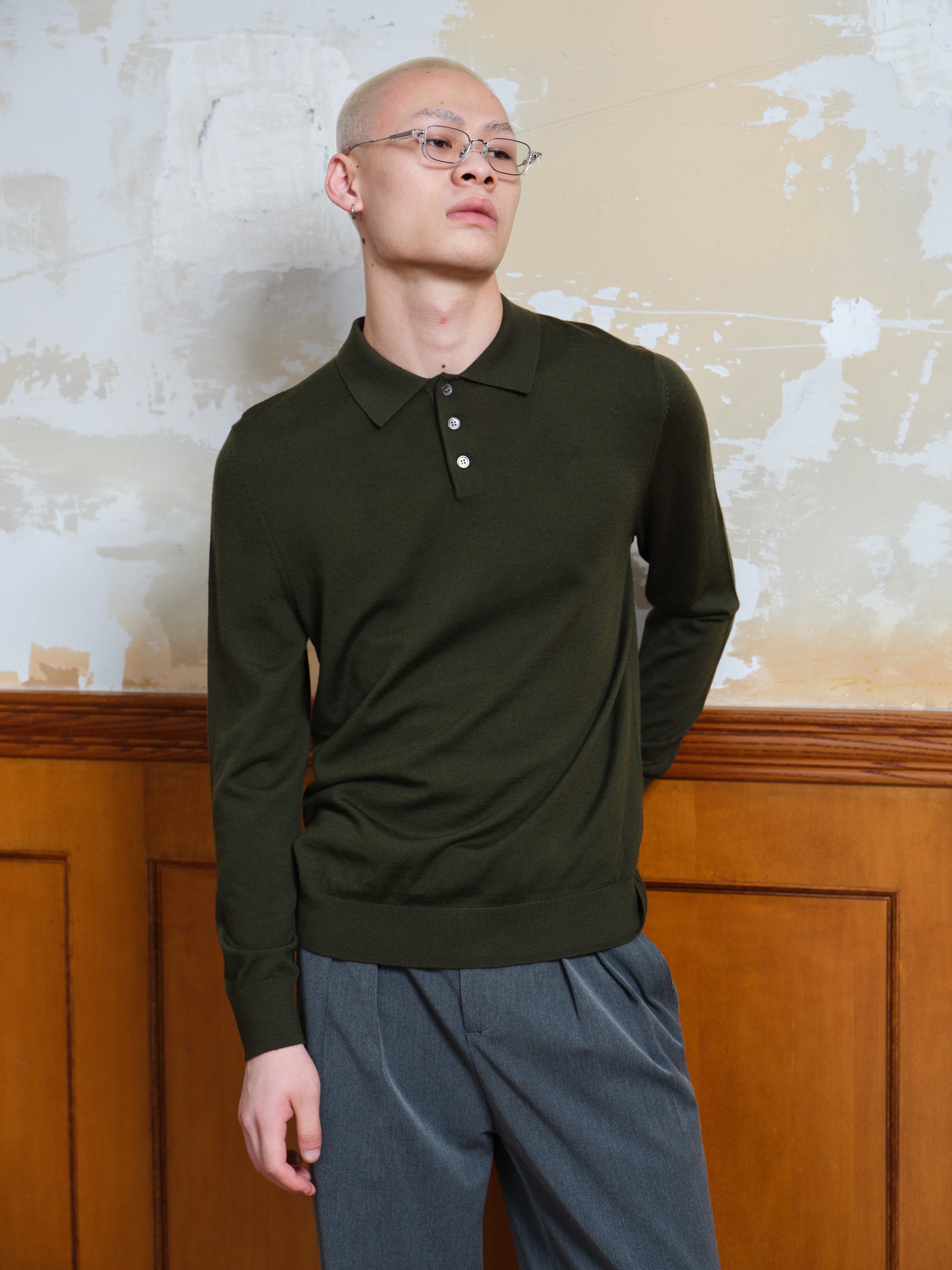 Merino Long Sleeve Polo-4